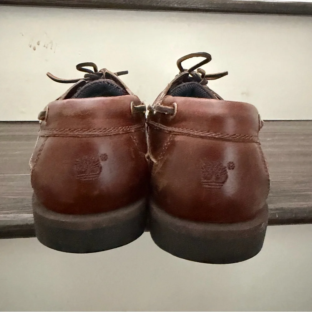Vintage Timberland Earthkeepers Boat Deck Shoes Leather Brown Sz 8M